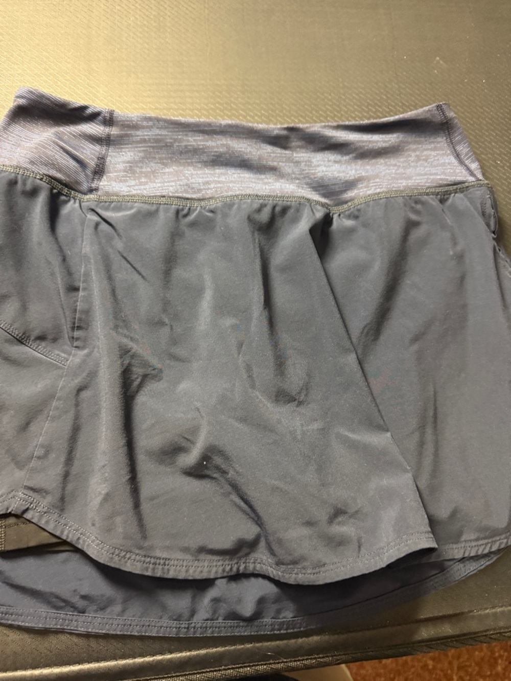 Outdoor Voices navy skirt with black lining